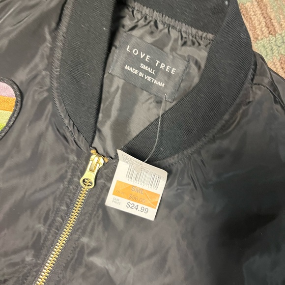 NWT love tree bomber womens size small - Picture 3 of 8